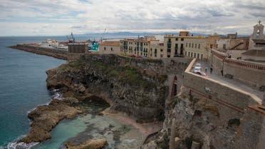 This picture, taken on October 31, 2018, shows a general view of the XVI-XVII century fortress known as Melilla la Vieja (The Old Melilla) located in the port of the Spanish enclave of Melilla. (Photo by JORGE GUERRERO / AFP)