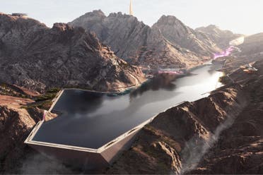 Photo shows a rendering of the upcoming TROJENA project in NEOM as part of Saudi Arabia's Vision 2030. (File photo)