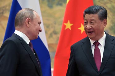 الرئيسان الصيني شي جين بينغ والروسي فلاديمير بوتين (أ ف ب)