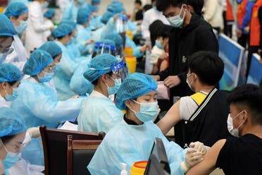 من حملة التطعيم ضد كورونا في الصين