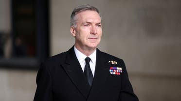 Britain’s Chief of the Defence Staff Admiral Tony Radakin arrives at the BBC headquarters in London, Britain, on March 6, 2022. (Reuters)