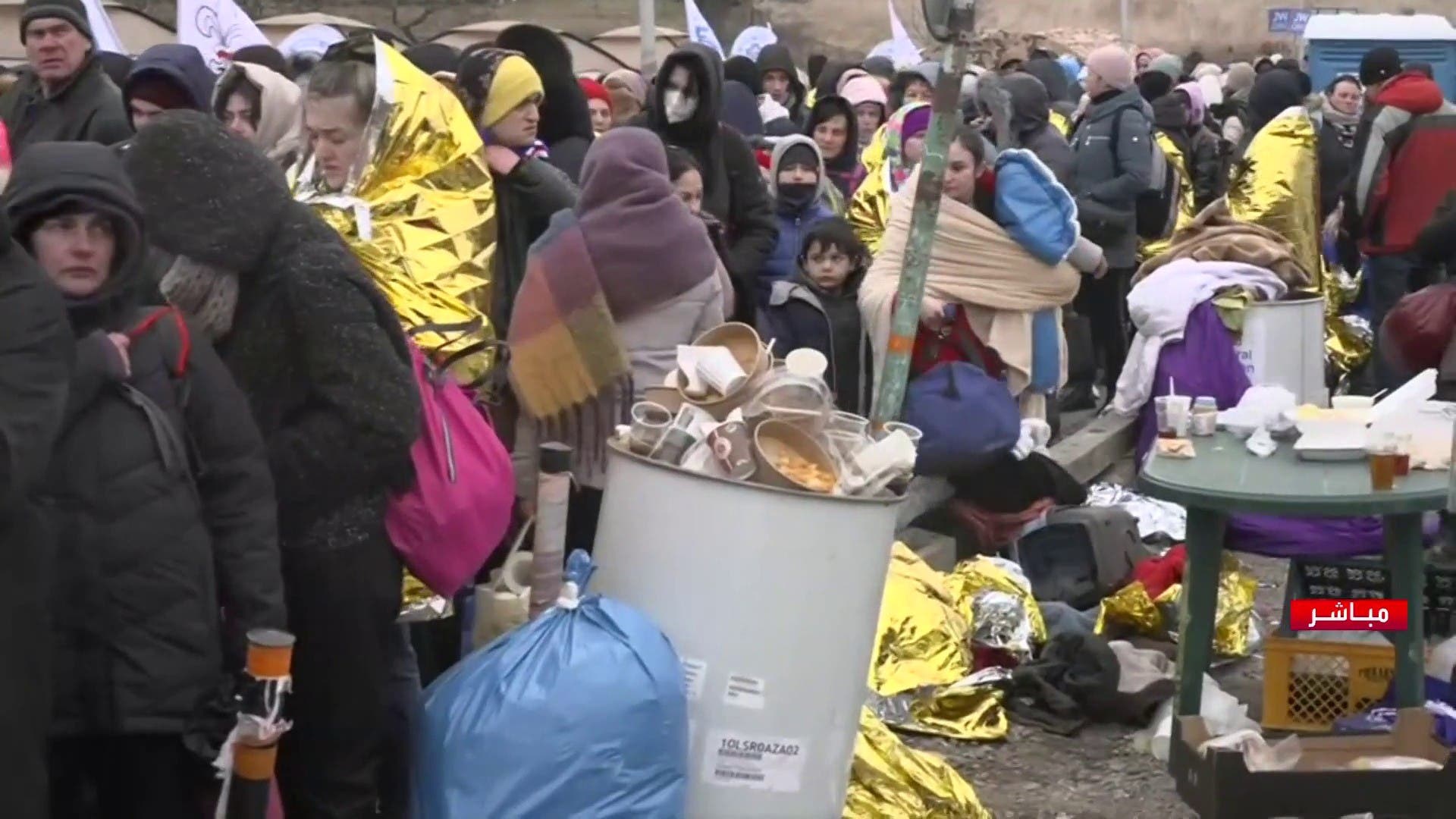  تدفق اللاجئين الأوكرايين نحو حدود بولندا 