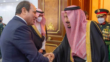 الملك سلمان والرئيس المصري عبد الفتاح السيسي (المصدر واس)