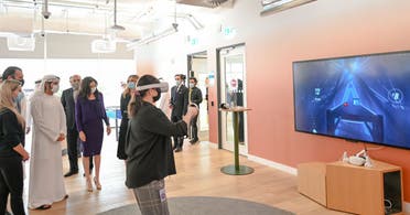 Dubai Crown Prince Hamdan bin Mohammed opens Meta's new regional HQ in Dubai. (Twitter)