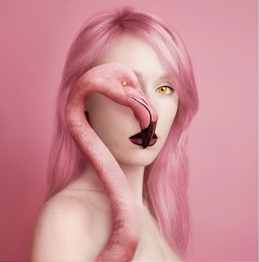 Flóra Borsi, Flamingo, 2021, digital art at Art Dubai 2022. (Supplied)