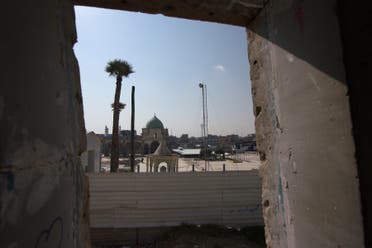 صورة تظهر منظرا لتجديدات مسجد النوري والمنطقة المحيطة بالبلدة القديمة في مدينة الموصل العراقية - فرانس برس