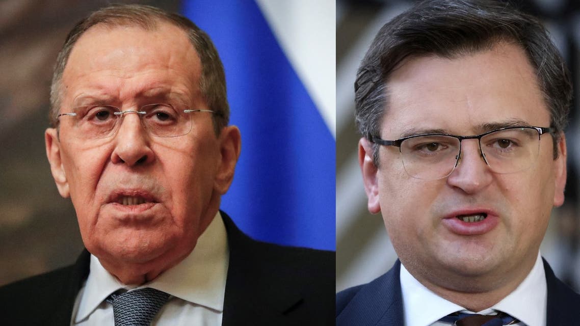 Combination picture of Russian foreign minister Sergey Lavrov (left) and Ukrainian foreign minister Dmytro Kuleba (right). (Reuters)