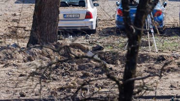 A view of a drone crash site, following Russia's invasion of Ukraine, in Zagreb, Croatia, March 11, 2022. (Reuters)