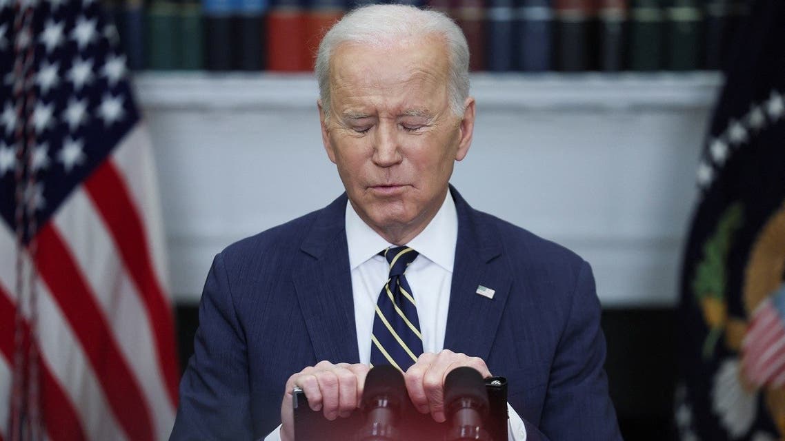 US President Joe Biden announces new sanctions against Russia for its invasion in Ukraine, March 11, 2022. (Reuters)