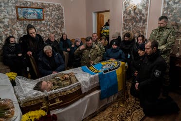 من تشييع جندي أوكراني توفي خلال القتال مع الروس