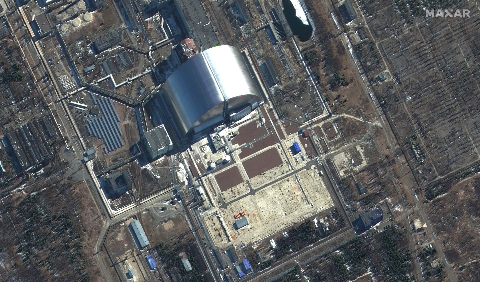 صورة التقطت من الفضاء لمحطة تشيرنوبيل في 10 مارس الحالي