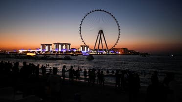 A general view before the opening ceremony of the Dubai Eye ferris wheel in Dubai, United Arab Emirates, October 21, 2021. (Reuters)