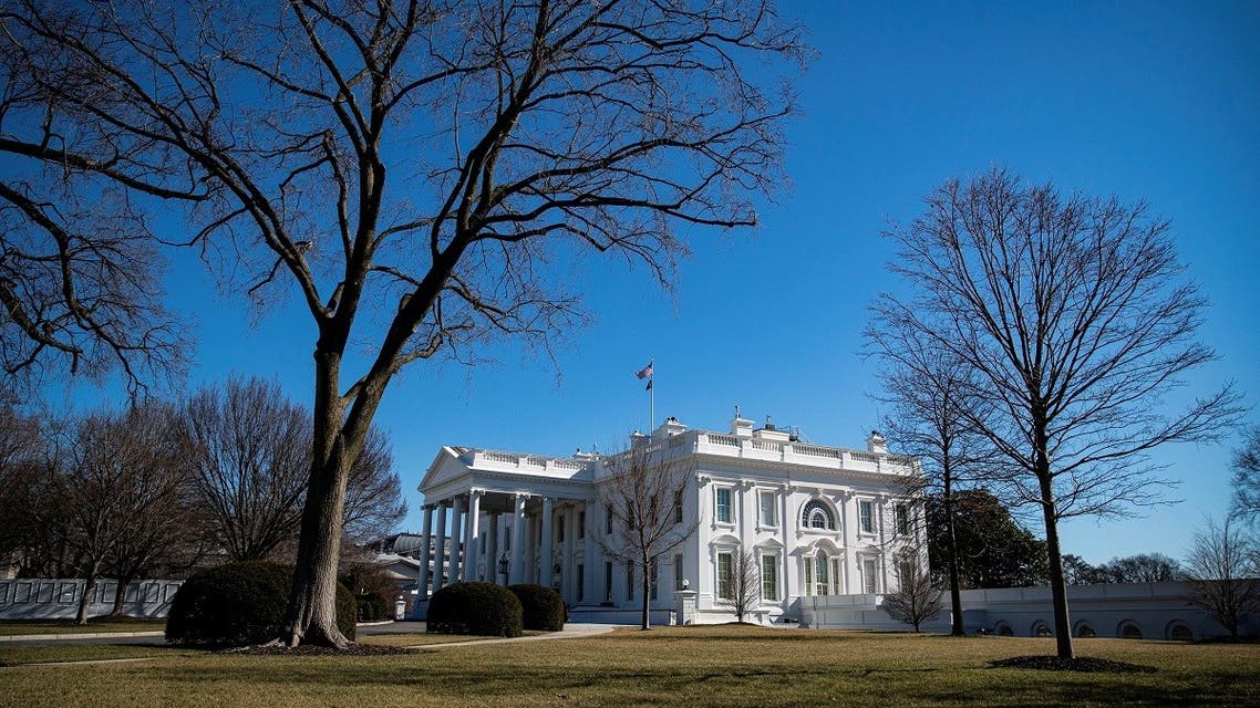 A view shows the exterior of the White House, Feb. 6, 2022. (Reuters)