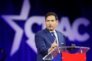 Senator Marco Rubio gives a speech at the Conservative Political Action Conference (CPAC) in Orlando, Florida, Feb. 25, 2022. (Reuters)
