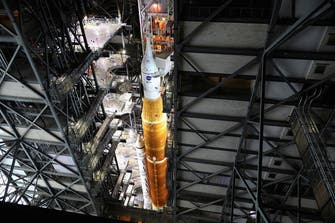 NASA’s big, new moon rocket set debut in rollout to Florida launch pad