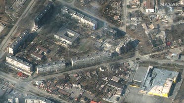 صورا التقطتها أقمار صناعية، أظهرت دمارا واسع النطاق في المباني السكنية في أنحاء مدينة ماريوبول بجنوب أوكرانيا