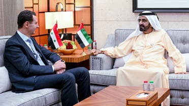 الشيخ محمد بن راشد آل مكتوم، نائب رئيس دولة الإمارات يستقبل الرئيس السوري