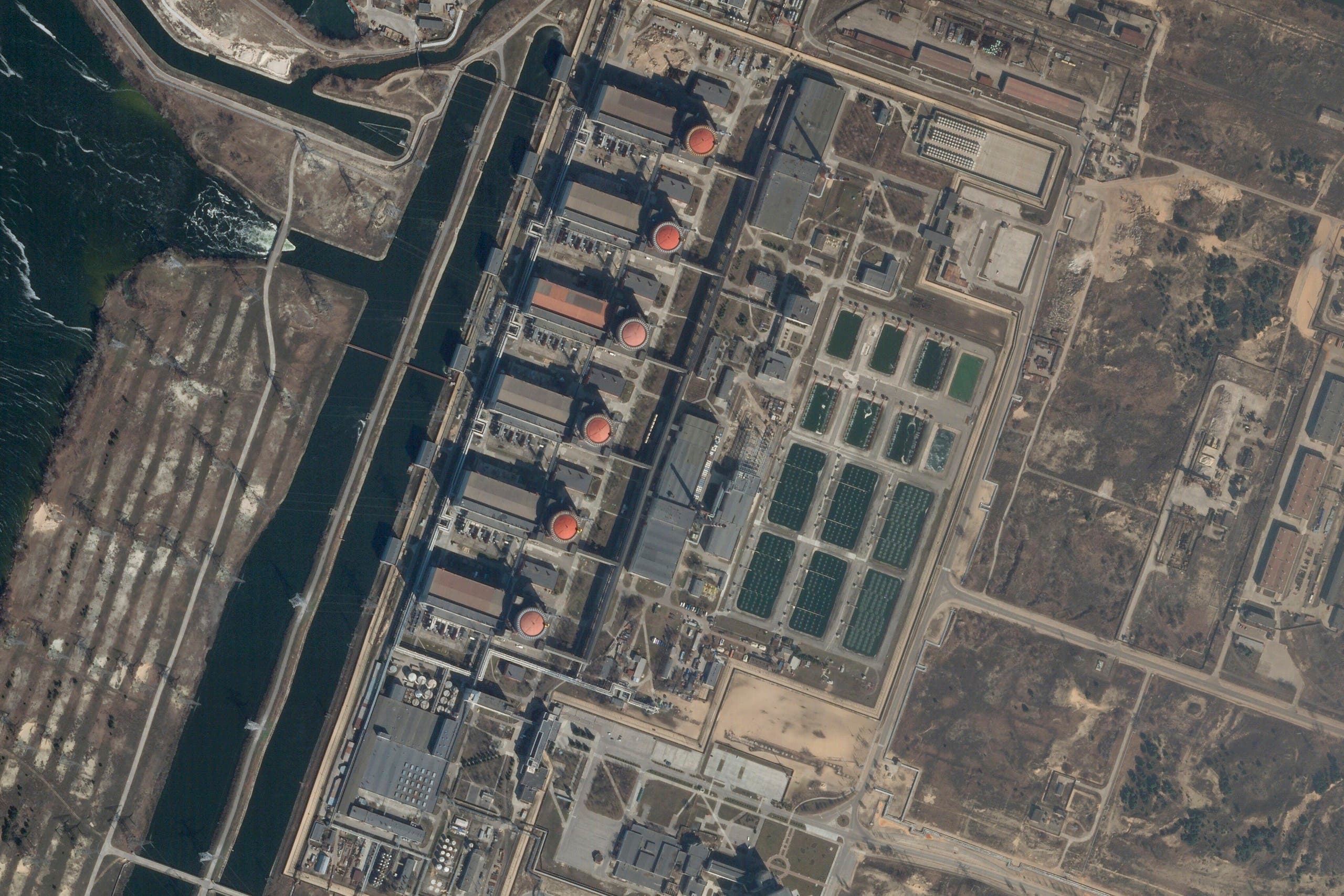 صورة التقطت من الفضاء لمحطة زابوريجيا في 15 مارس الحالي