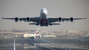 An Emirates Airline Airbus A380-800 plane takes off from Dubai International Airport in Dubai, United Arab Emirates February 15, 2019. (Reuters)