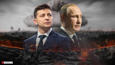 الرئيسان الروسي بوتين والأوكراني زيلينسكي