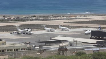 A general view shows planes parked at the Adan Abdulle International Airport international in Mogadishu, Somalia March 23, 2022. (Reuters)