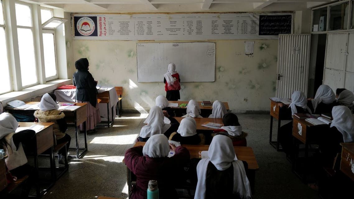 Hadia, 10, a 4th grade primary school student attends a class in Kabul, Afghanistan, October 26, 2021. The hardline Islamist Taliban movement, which stormed to power earlier this year after ousting the Western-backed government, has allowed all boys and younger girls back to class, but has not let girls attend secondary school. I'm in the 4th grade. I want to be a doctor, but if in two years' time I am not be allowed to continue my studies like my sister, I won't be able to fulfil my dream, said Hadia. That already scares me. REUTERS/Zohra Bensemra SEARCH BENSEMRA EDUCATION FOR THIS STORY. SEARCH WIDER IMAGE FOR ALL STORIES