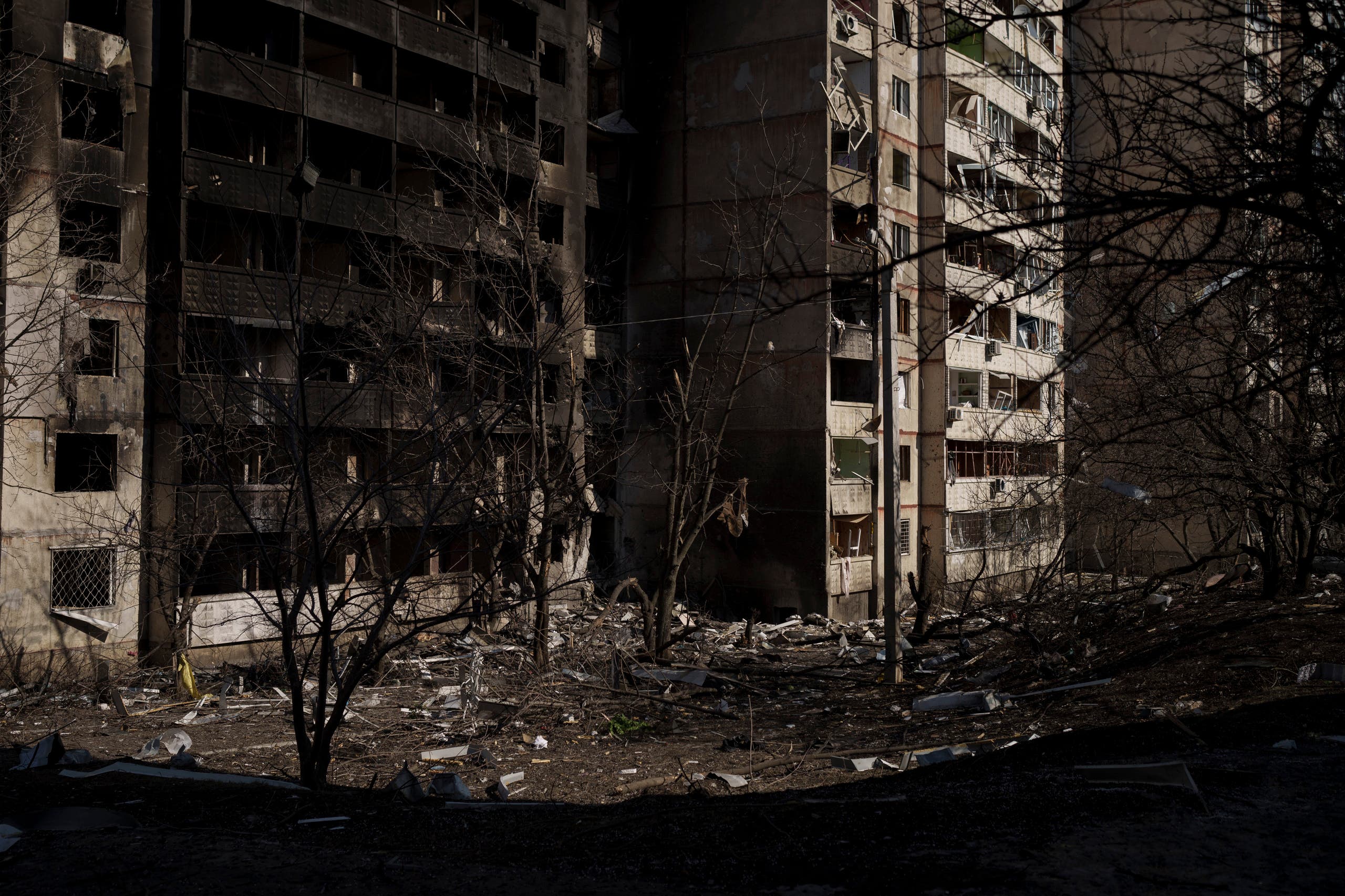 الدمار في خاركيف بسبب القتال