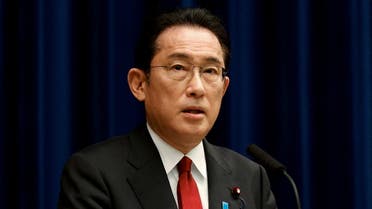 FILE PHOTO: Japan's Prime Minister Fumio Kishida speaks during a news conference at the prime minister's official residence on February 25, 2022, Tokyo, Japan. Rodrigo Reyes Marin/Pool via REUTERS/File Photo