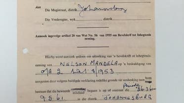 Nelson Mandela's 1961 arrest warrant. (Twitter)