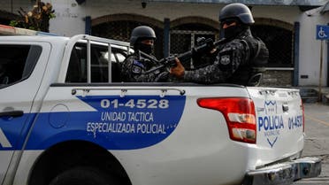 Police officers secure a convoy where suspected gang members are transported after being arrested on charges of being linked to last week's spike in homicides, in San Salvador, El Salvador. (File photo: Reuters)