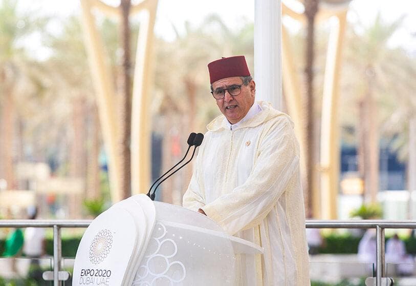 Moroccan Prime Minister Aziz Akhannouch at Expo 2020 Dubai. (Screengrab)