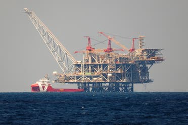 The production platform of Leviathan natural gas field is seen in the Mediterranean Sea, off the coast of Haifa, northern Israel. (Reuters)