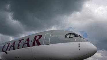 Qatar Airways Airbus A350 XWB aircraft is displayed at the Singapore Airshow at Changi Exhibition Center February 18, 2016. (Reuters)
