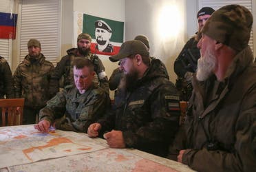 قديروف مع مقاتليه نشرت أمس الأربعاء (رويترز)