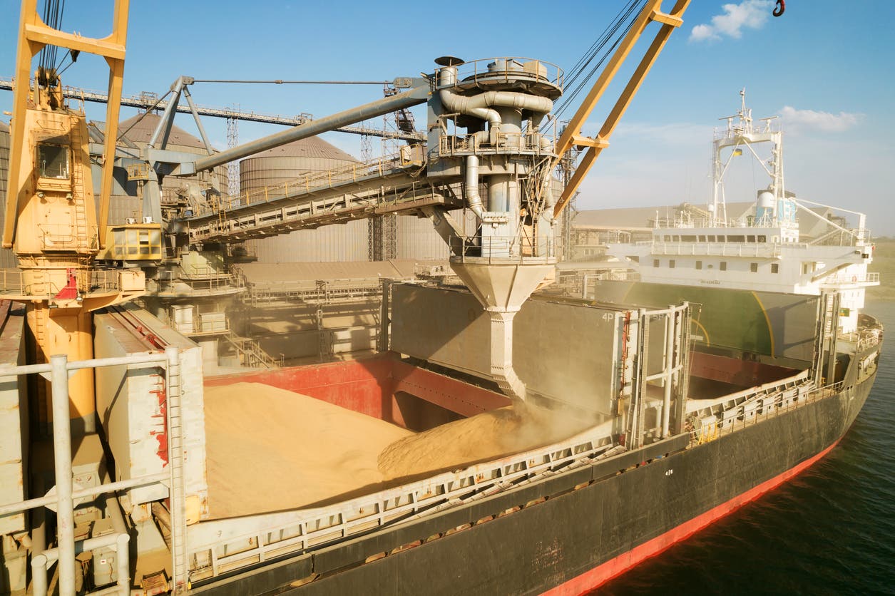 صادرات الحبوب الأوكرانية من ميناء أوديسا (آي ستوك)