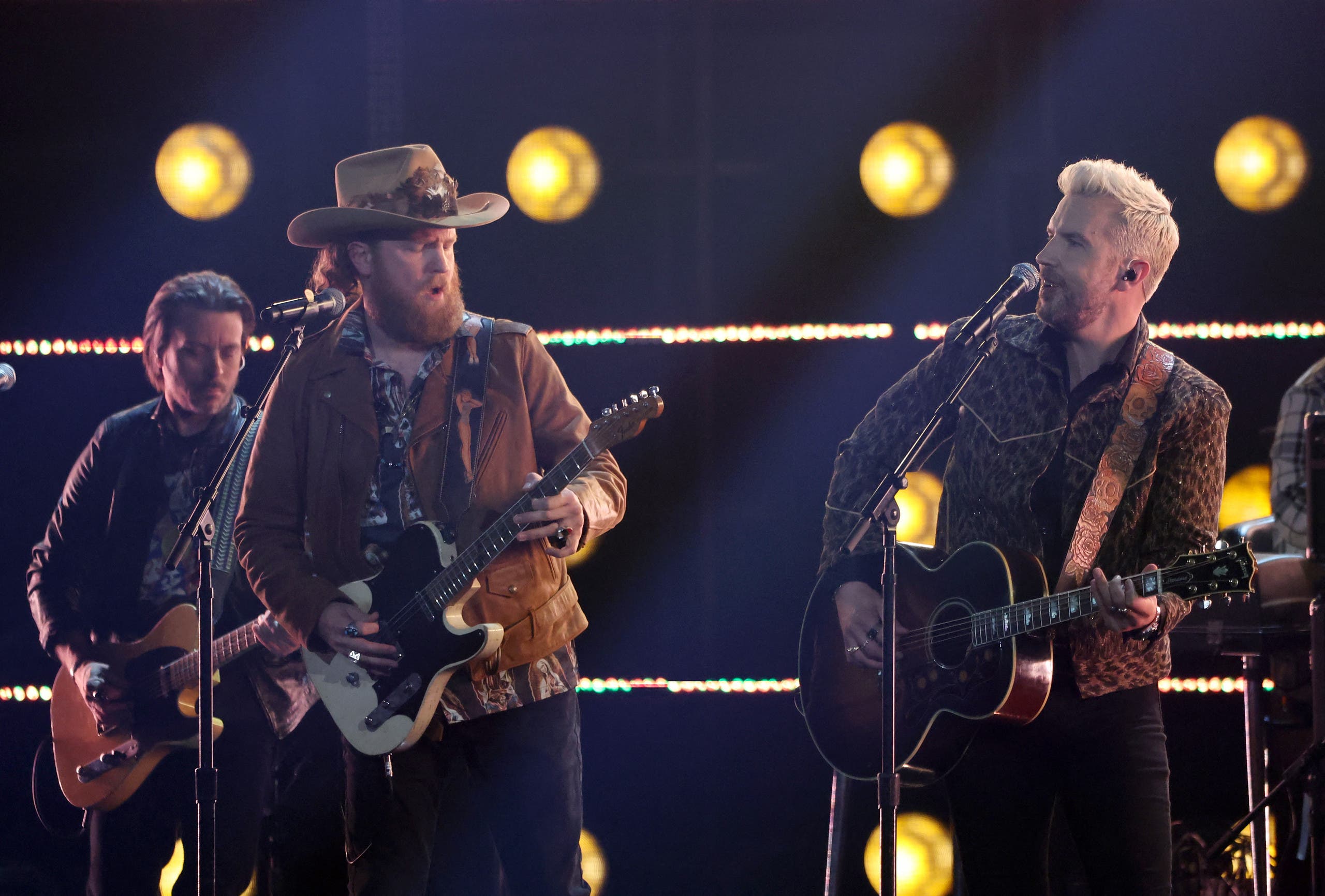 The Brothers Osborne perform during the 64th Annual Grammy Awards show in Las Vegas, Nevada, US April 3, 2022. (Reuters)