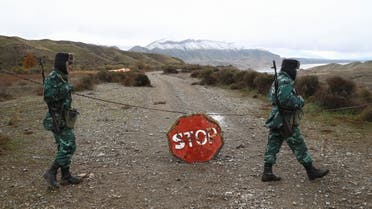Azeri service members guard the area, which came under the control of Azerbaijan's troops following a military conflict over Nagorno-Karabakh against ethnic Armenian forces and a further signing of a ceasefire deal, on the border with Iran in Jabrayil District, December 7, 2020. (File photo: Reuters)