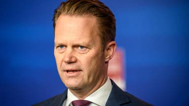 Denmark's Foreign Minister Jeppe Kofod gives a doorstep press statement during a meeting in Riga, Latvia November 30, 2021. (File photo: AFP)