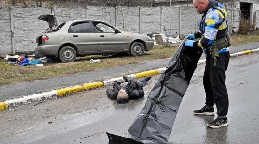 جثث المدنيين في مدينة بوتشا