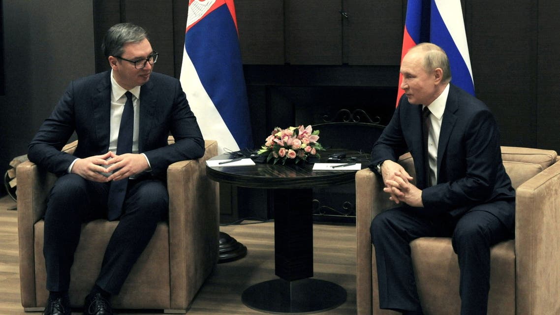 Russian President Vladimir Putin attends a meeting with his Serbian counterpart Aleksandar Vucic in Sochi, Russia November 25, 2021. (File photo: Reuters)