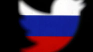 A 3D-printed Twitter logo displayed in front of Russian flag is seen in this illustration picture, October 27, 2017. (File Photo: Reuters)
