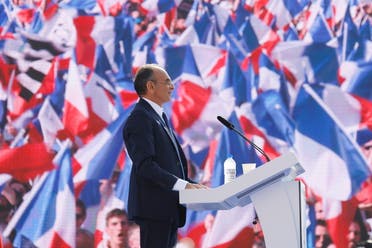 إريك زمور خلال تجمع انتخابي