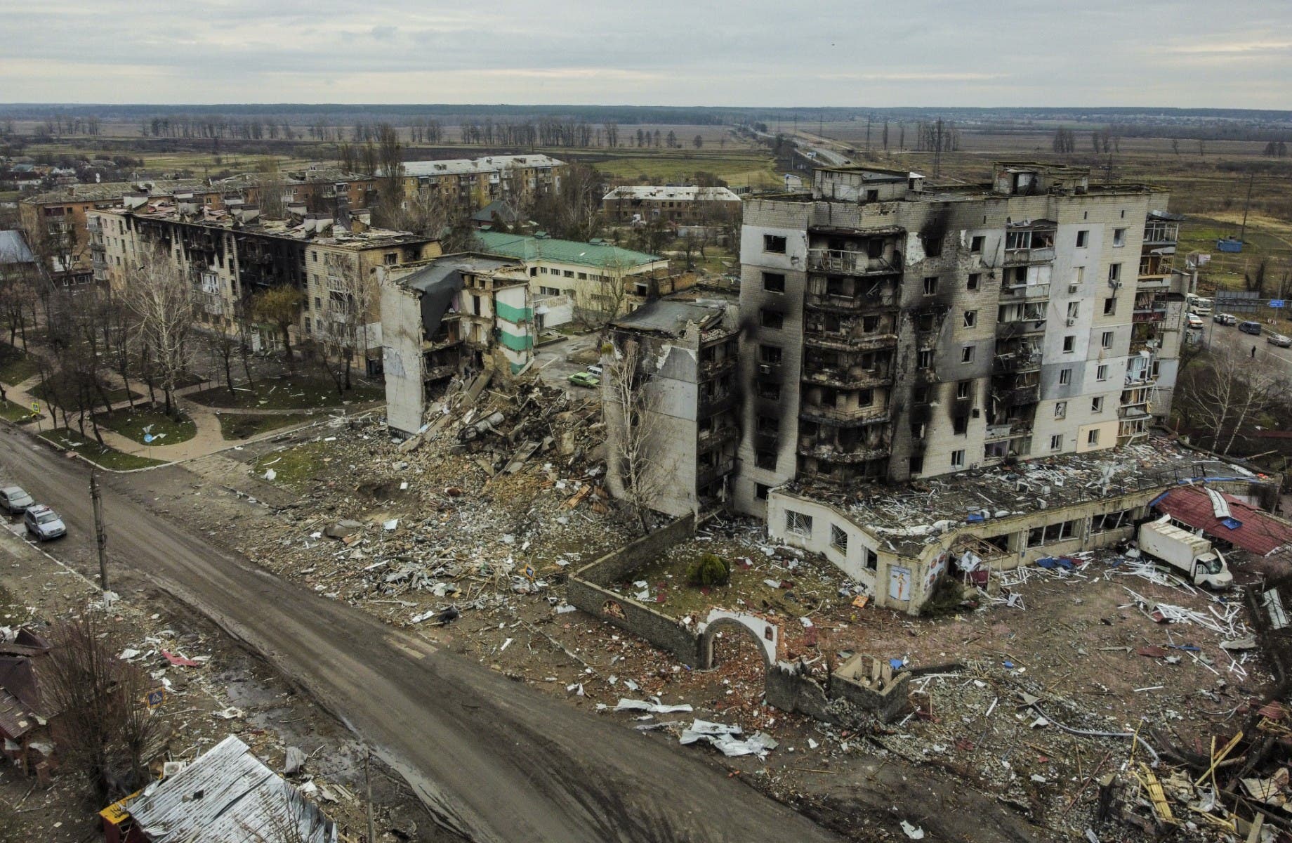 الدمار بسبب القتال في أوكرانيا