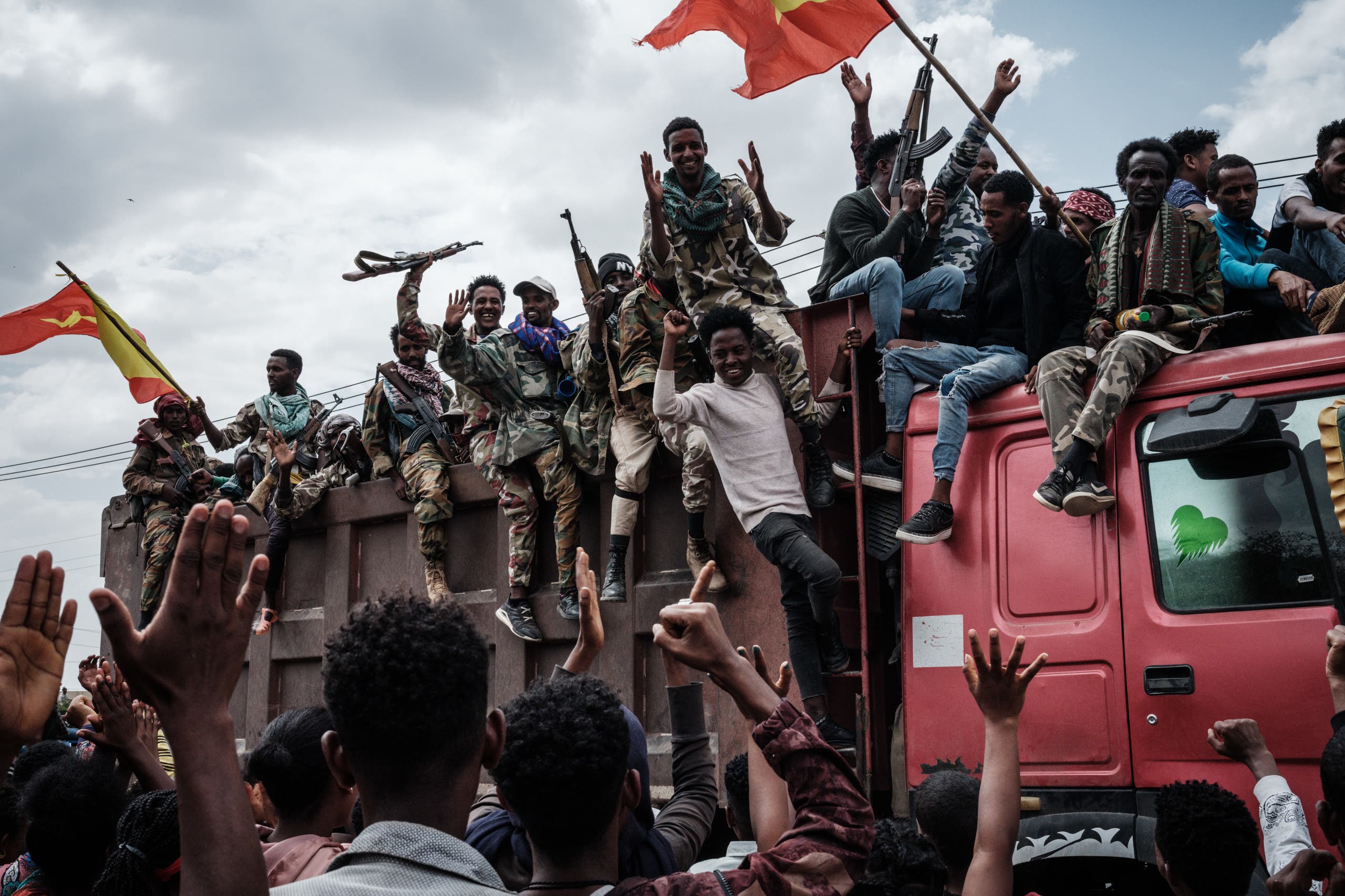 قوات جبهة تيغراي عند عودتها إلى ميكيلي عاصمة الإقليم في يونيو 2021