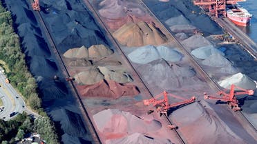 An aerial view of a dry bulk terminal of German company Hansaport, who is specialised in handling coal and ore, in the harbour of Hamburg, Germany, August 1, 2018. Picture taken through a plane's window August 1, 2018. (File photo: Reuters)