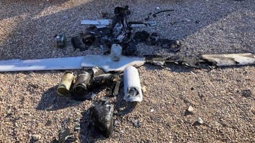 The remains of the wreckage of a drone that was shot down are seen at Ain al-Asad air base in Anbar province, Iraq January 4, 2022. (File photo: Reuters)