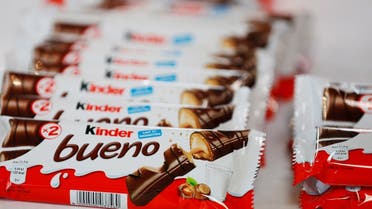 A file photo taken on January 27, 2017 at the Ferrero France plant in Villers-Ecalles, northwestern France shows a Kinder bueno line. (AFP)