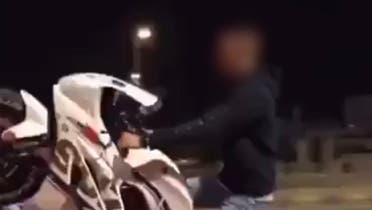 من فيديو قائد الدراجة النارية في جدة