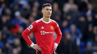 Soccer Football - Premier League - Everton v Manchester United - Goodison Park, Liverpool, Britain - April 9, 2022 Manchester United's Cristiano Ronaldo looks dejected after the match Action Images via Reuters/Carl Recine EDITORIAL USE ONLY. No use with unauthorized audio, video, data, fixture lists, club/league logos or 'live' services. Online in-match use limited to 75 images, no video emulation. No use in betting, games or single club /league/player publications. Please contact your account representative for further details.