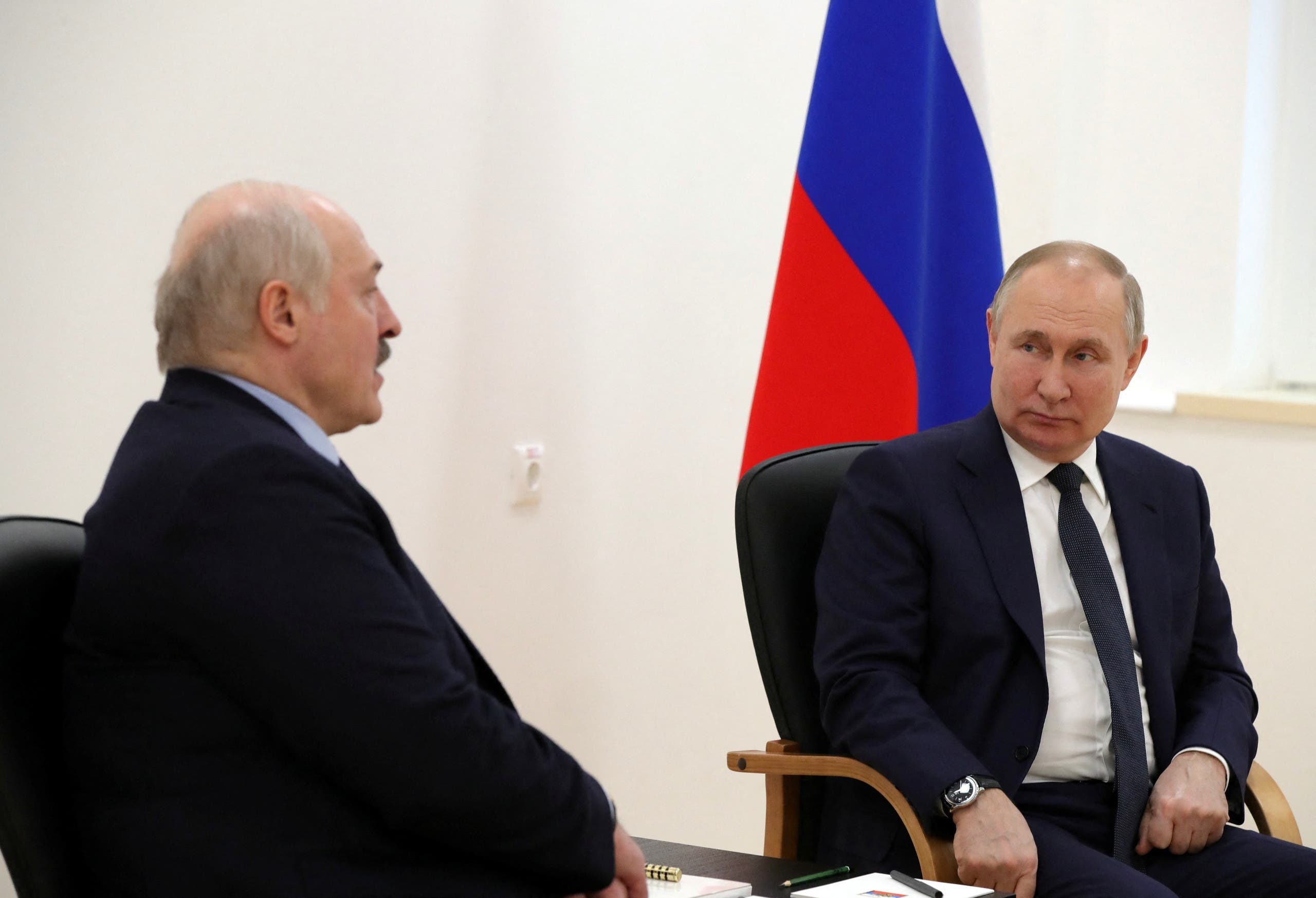 الرئيسان الروسي بوتين والبيلاروسي لوكاشينكو